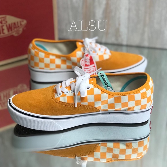 VANS Comfycush Authentic Checker Zinnia Yellow W - Picture 7 of 8